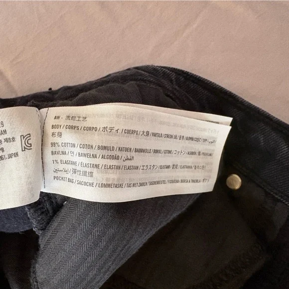 Abercrombie & Fitch High-Waist Black Denim Shorts - Picture 3 of 6